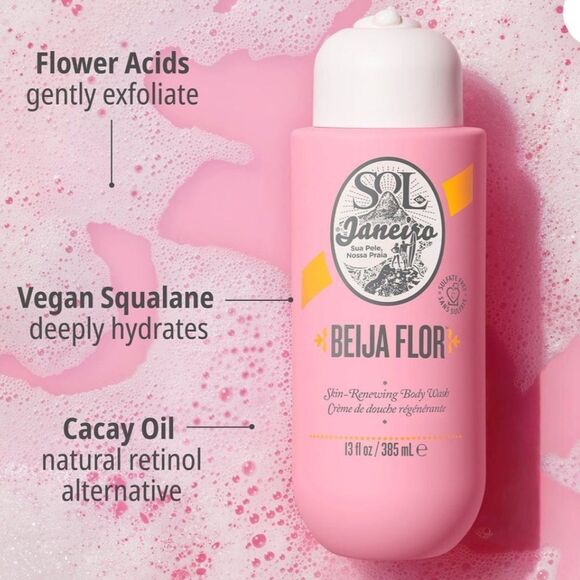 Sol de Janeiro BUNDLE 3 Beija De Flor Skin Moisturizing Body Wash. New! - Picture 7 of 9
